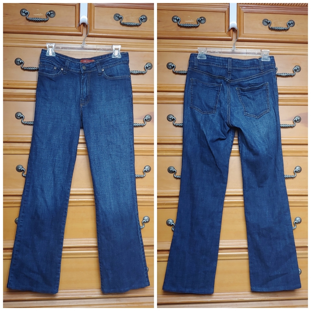 Mu Jeans Dungarees Straight Leg Dark Wash Jeans